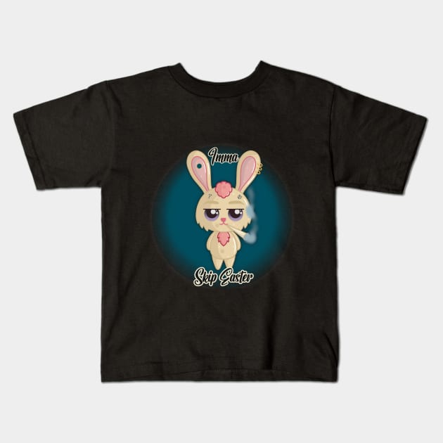 Imma Skip Easter Bad Bunny Rabbit Kids T-Shirt by LittleBearBlue